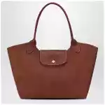 Longchamp L Épure leather shoulder bag brown