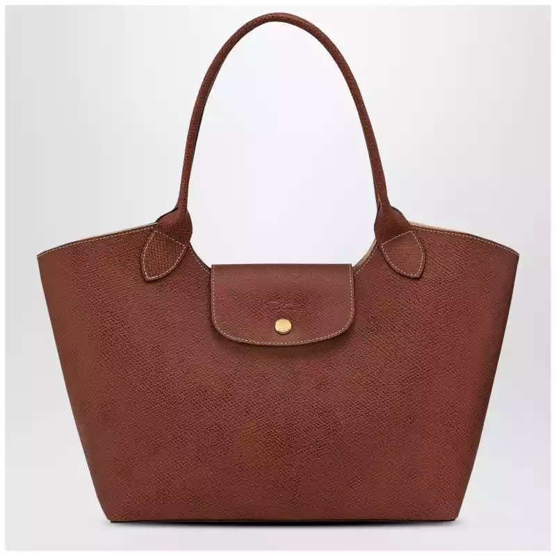 Longchamp L Épure leather shoulder bag brown