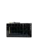 Alexander McQueen Skull zipped leather card case