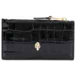 Alexander McQueen Skull zipped leather card case
