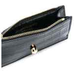 Alexander McQueen Skull zipped leather card case