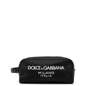 Dolce & Gabbana Nylon toiletry bag with rubberized logo