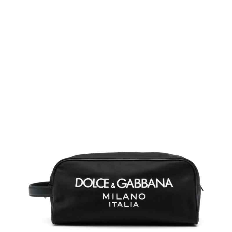 Dolce & Gabbana Nylon toiletry bag with rubberized logo