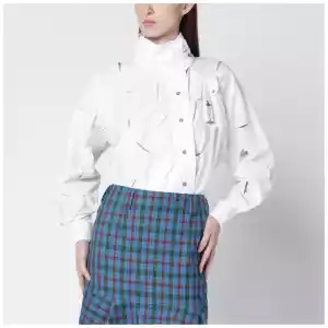 Vivienne Westwood White Halston shirt with cut-out details