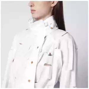 Vivienne Westwood White Halston shirt with cut-out details