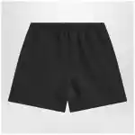 Fear of God Essentials Black cotton shorts with logo embroidery