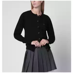 Vivienne Westwood Bea cotton-cashmere cardigan with Orb embroidery, black