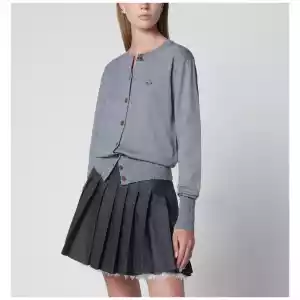 Vivienne Westwood Bea cotton and cashmere cardigan in dark grey