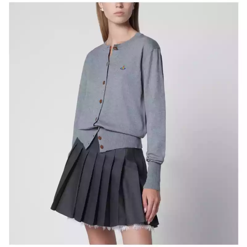 Vivienne Westwood Bea cotton and cashmere cardigan in dark grey