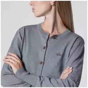 Vivienne Westwood Bea cotton and cashmere cardigan in dark grey