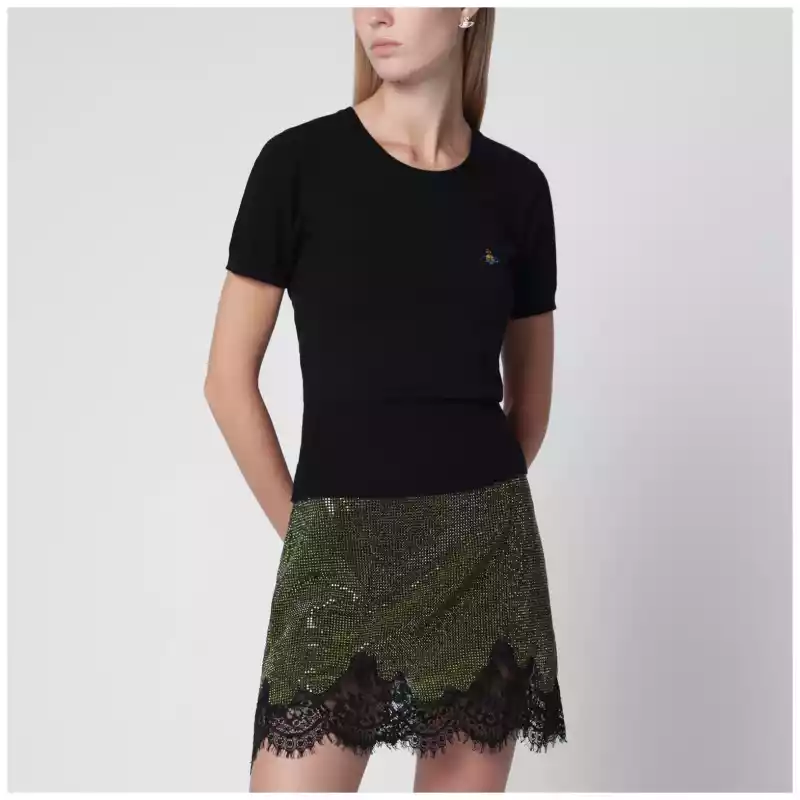 Vivienne Westwood Bea knitted cotton and cashmere T-shirt in black