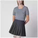 Vivienne Westwood Bea knit cotton-cashmere T-shirt in dark grey