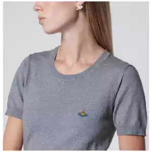 Vivienne Westwood Bea knit cotton-cashmere T-shirt in dark grey