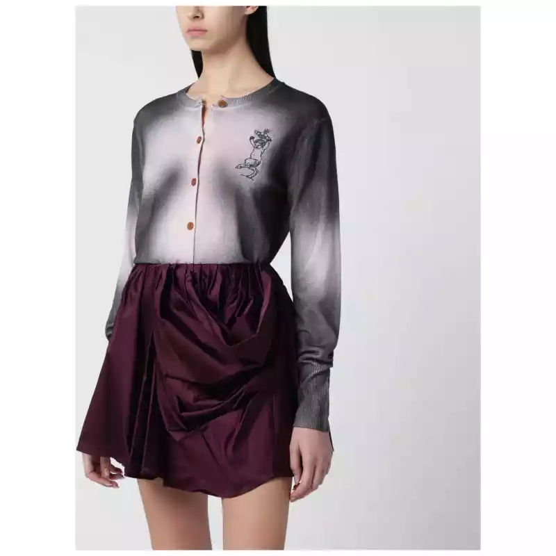 Vivienne Westwood Pink/black dégradé-effect cardigan