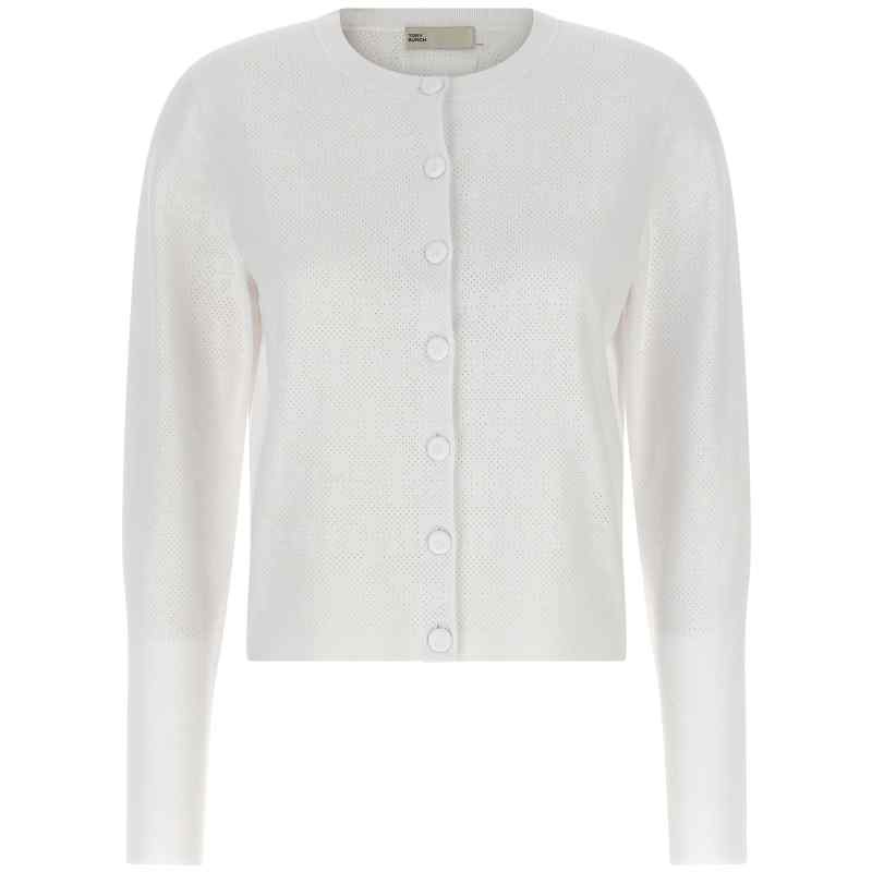 Tory Burch Pointelle Viscose Cardigan