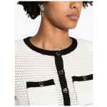 Self-Portrait Pointelle-knit cropped cardigan