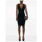 Saint Laurent ruched V-neck mini dress
