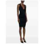 Saint Laurent ruched V-neck mini dress
