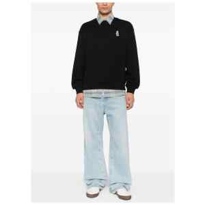 Maison Kitsuné Fox-embroidered cotton sweatshirt