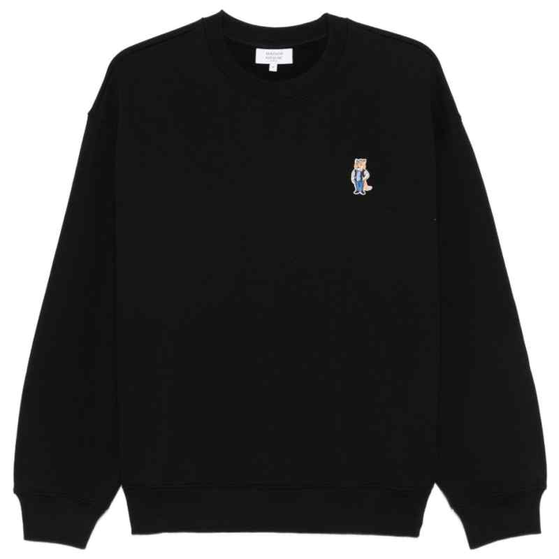 Maison Kitsuné Fox-embroidered cotton sweatshirt