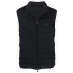 Emporio Armani Full-zip, sleeveless quilted nylon down jacket with eagle logo patch