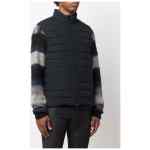 Emporio Armani Full-zip, sleeveless quilted nylon down jacket with eagle logo patch