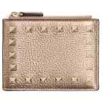 Valentino Garavani-Rockstud grainy card holder