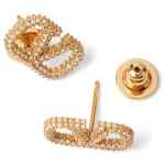 Valentino Garavani-Vlogo Signature Earrings In Metal And Swarovski® Crystals