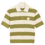 Ami Paris Ami De Coeur striped polo shirt