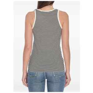 Saint Laurent Striped cotton tank top