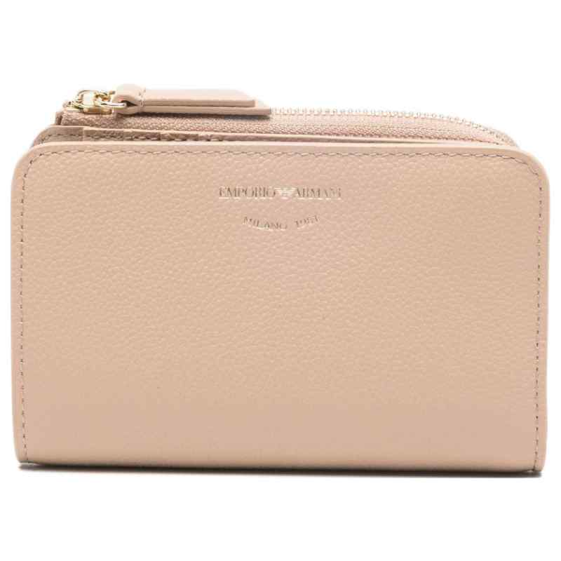 Emporio Armani Deer-Print Leather Bifold Wallet