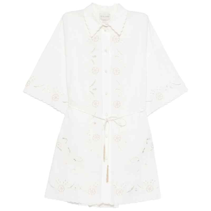 Forte Forte Embroidered cotton shirtdress