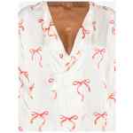 Forte Forte V-neck Printed crossed shirt