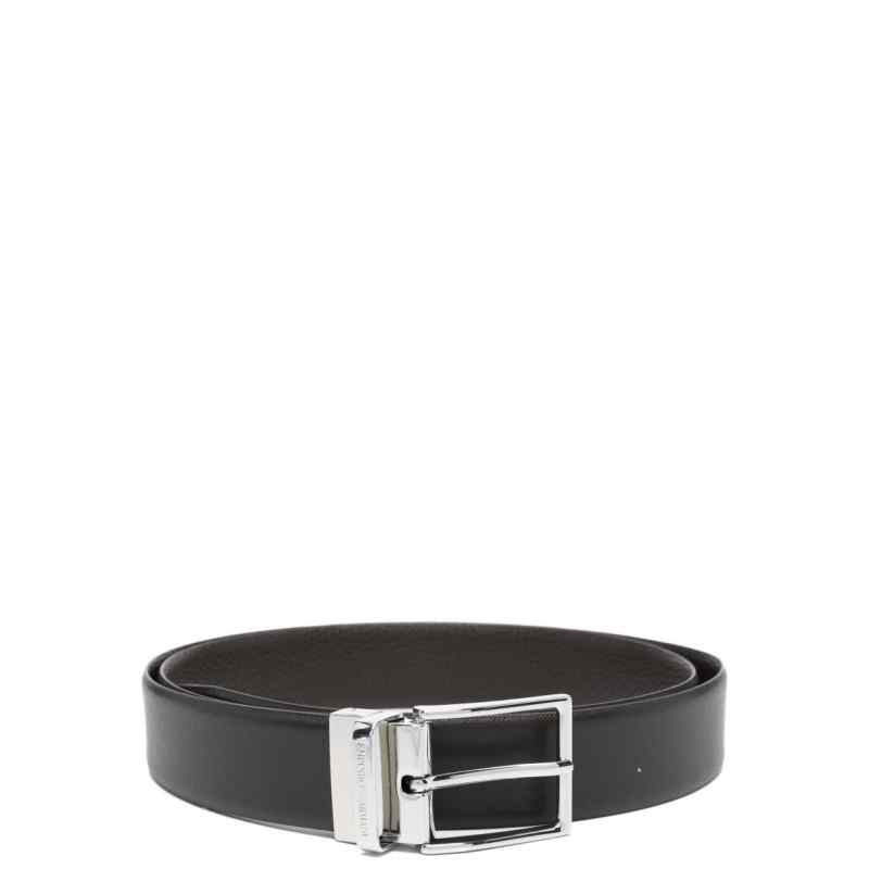 Emporio Armani Exclusive Reversible Saffiano Leather Belt