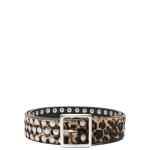 Golden Goose Leopard-Pattern Studded Belt