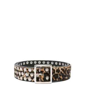 Golden Goose Leopard-Pattern Studded Belt
