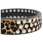 Golden Goose Leopard-Pattern Studded Belt