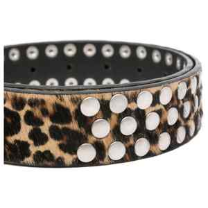 Golden Goose Leopard-Pattern Studded Belt