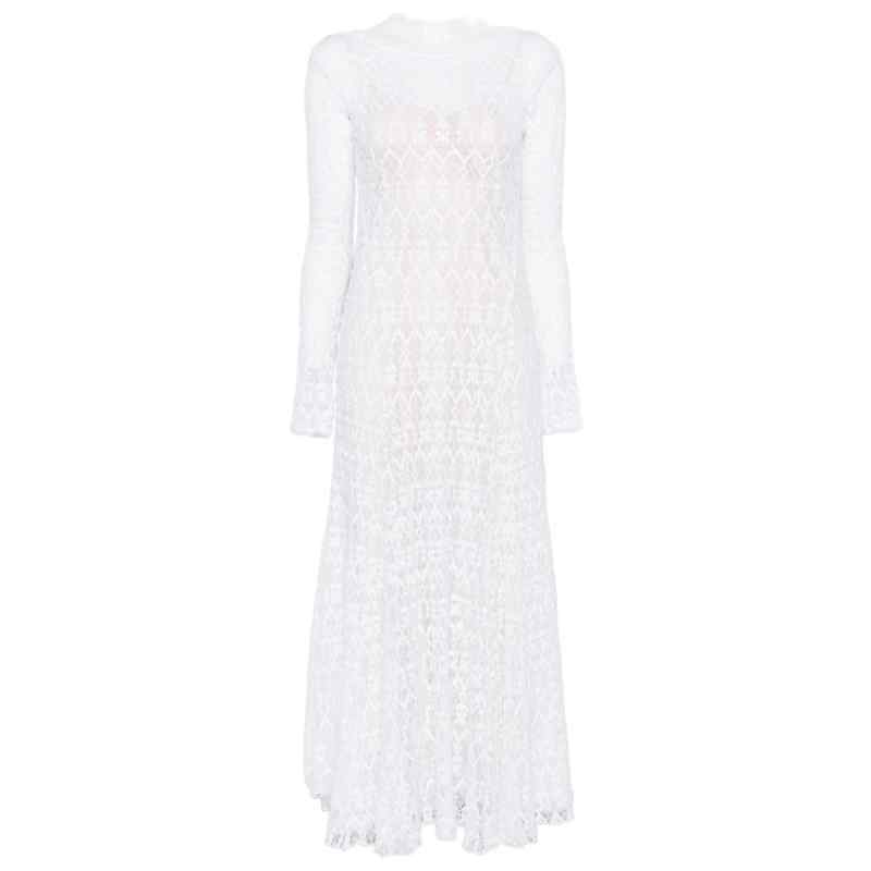 Forte Forte V-back Lace long dress