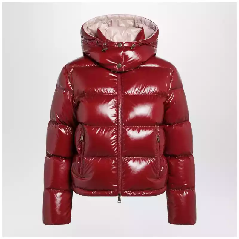 1A00031597EU_T_MONCL-472.x Moncler Niveole cropped down jacket in glossy nylon red