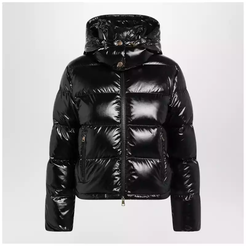 1A00031597EU_T_MONCL-999.x Moncler Niveole cropped down jacket in glossy nylon black