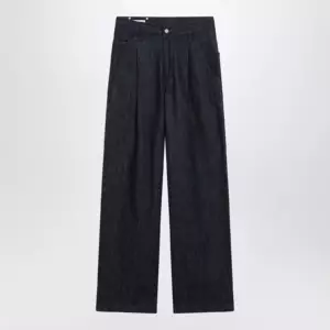 Dries Van Noten Wide-leg indigo blue jeans