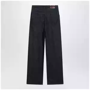 Dries Van Noten Wide-leg indigo blue jeans