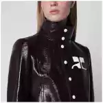 Courreges Courrèges Reedition jacket in burgundy vinyl