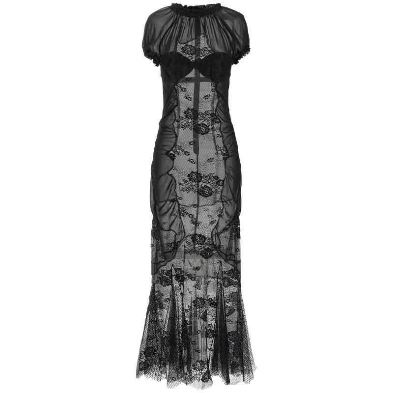 The Attico Lace Tulle Dress