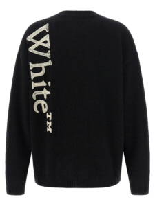 Off White Vertical Bookish Sweater