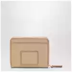Marc Jacobs Mini beige full-grain leather wallet