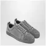 Christian Louboutin Louis Jr Spikes Canopy sneakers phantom grey