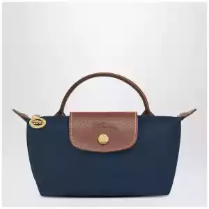 Longchamp Le Pliage Original Pebble clutch bag marine