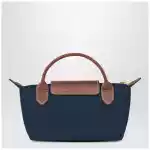 Longchamp Le Pliage Original Pebble clutch bag marine